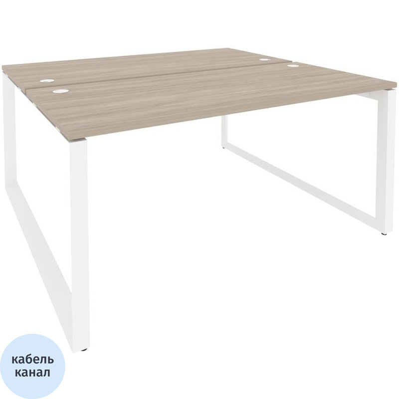 Изображение товара Рабочая станция на 2 рабочих места ONIX-О O.MO-D.RS-2.4.7 белый дуб аттик