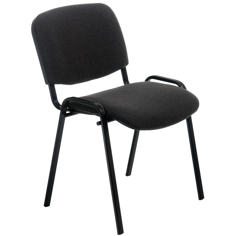 Изображение товара Стул офисный Easy Chair изо тёмно-серой ткани с черным каркасом