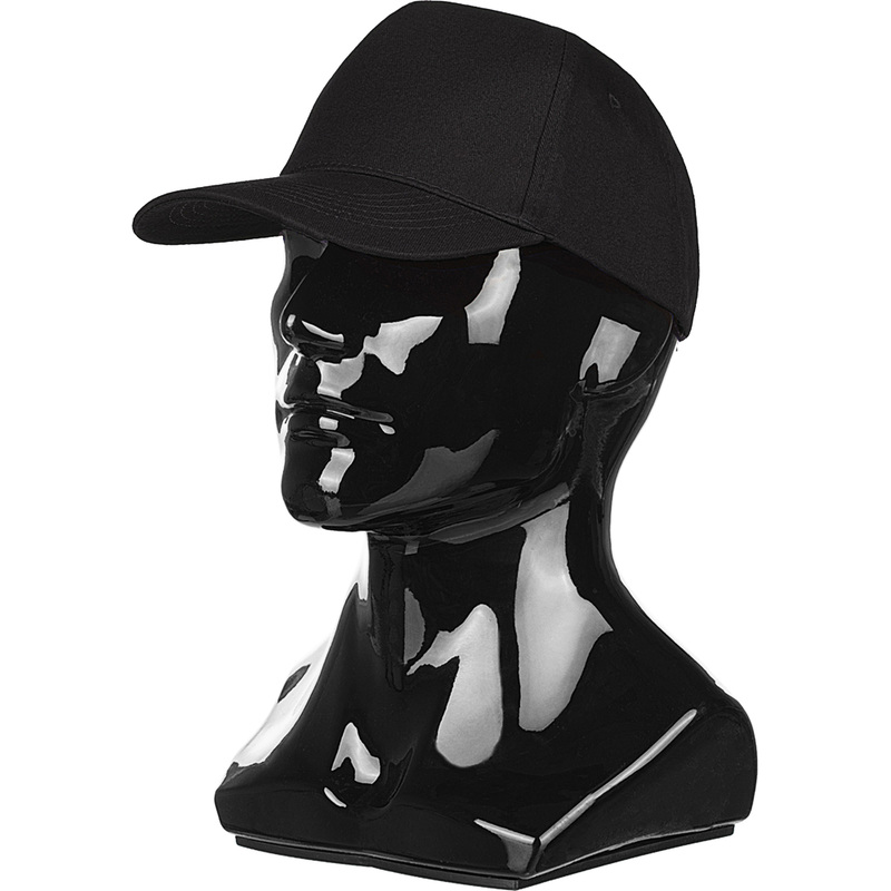 Изображение товара Черная бейсболка универсальный размер хлопок регулировка вентиляция