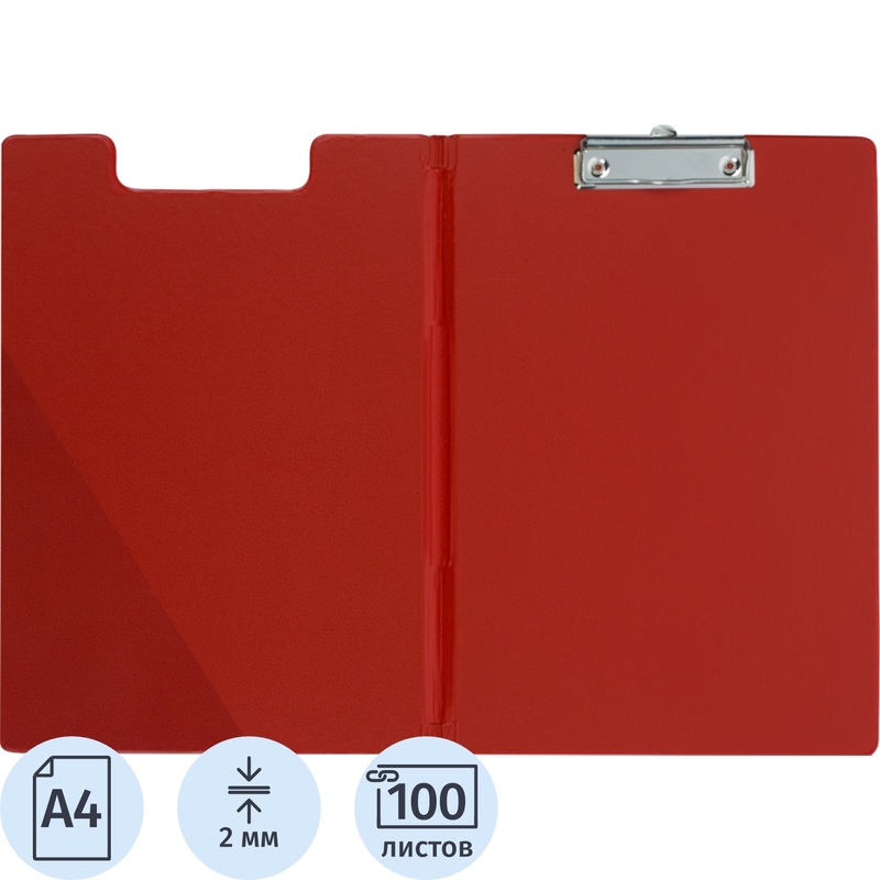 Изображение товара Папка-планшет с крышкой Bantex A4 красная из картона