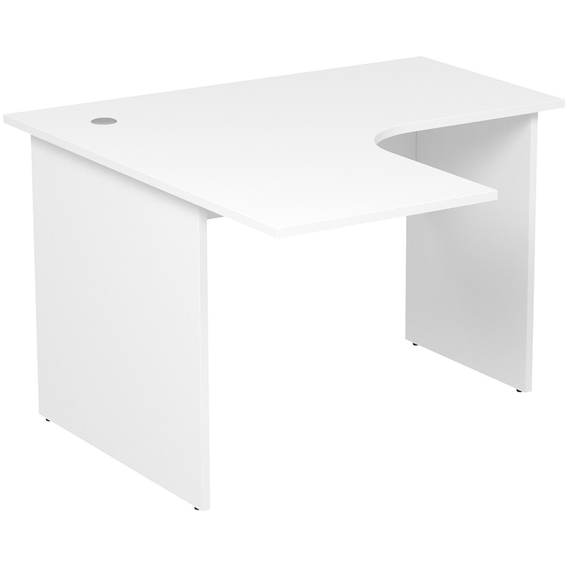 Изображение товара Криволинейный стол письменный 2С.028 левый белый 1200х1200х750 мм