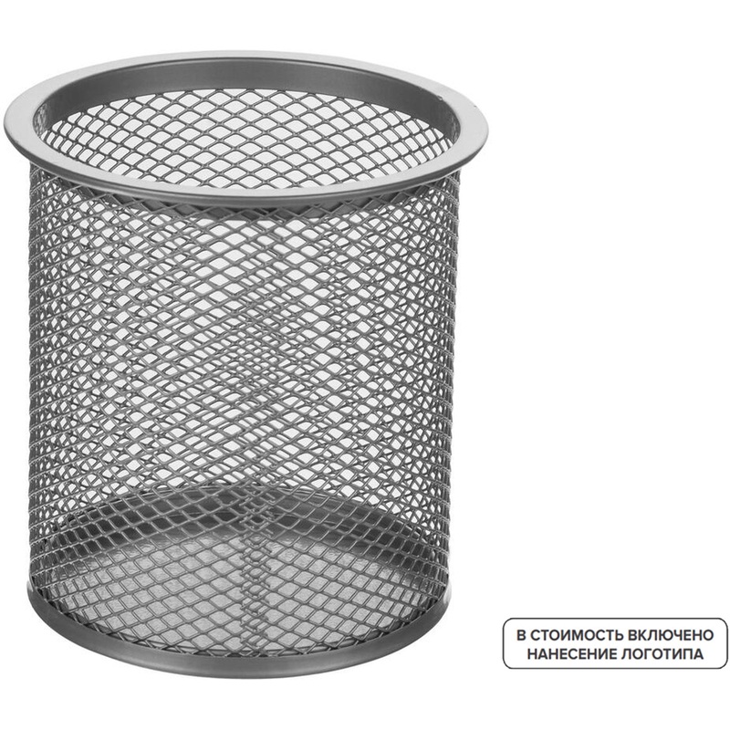 Изображение товара Подставка-стакан серебристая (72 штуки в упаковке) с лого