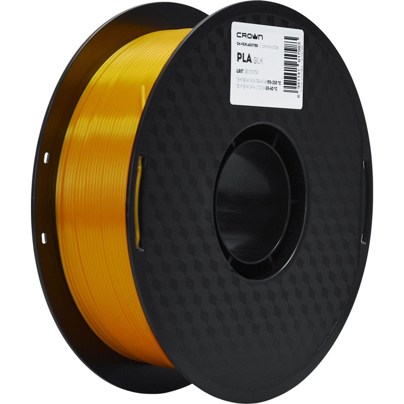 Изображение товара Пластик PLA для 3D-принтера Crown Micro золотой 1.75 мм 1 кг