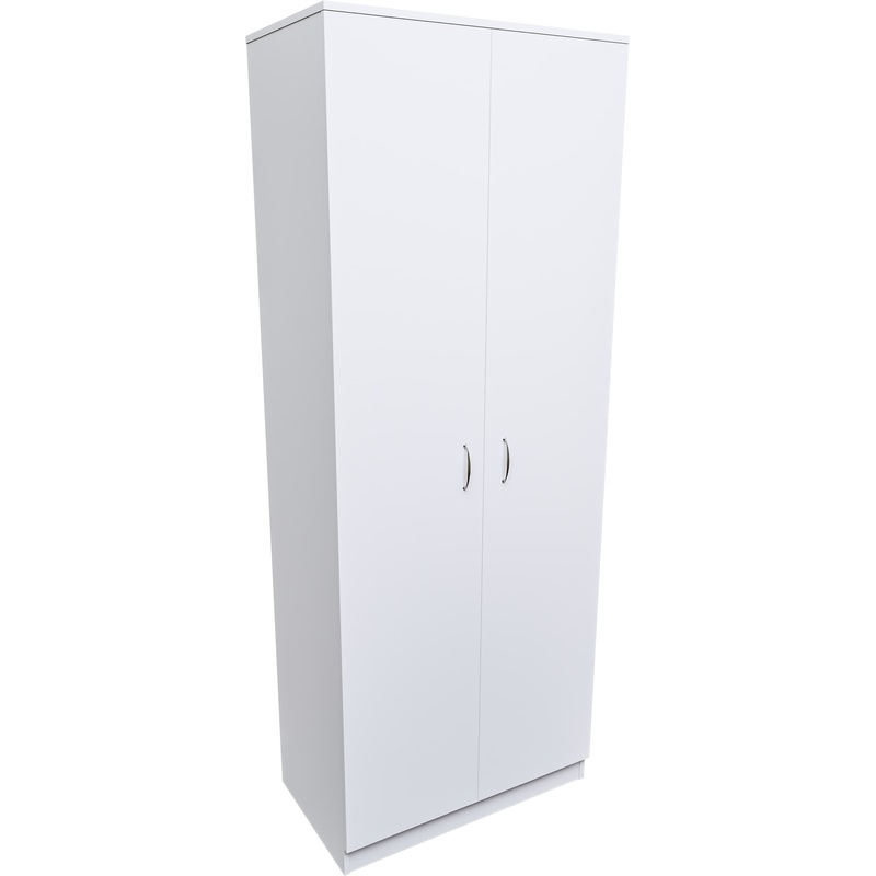 Изображение товара Двухсекционный шкаф для одежды белый шагрень 770x580x2000 мм