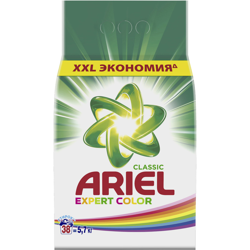 Изображение товара Порошок стиральный автомат Ariel Expert Color 5.7 кг для цветного белья