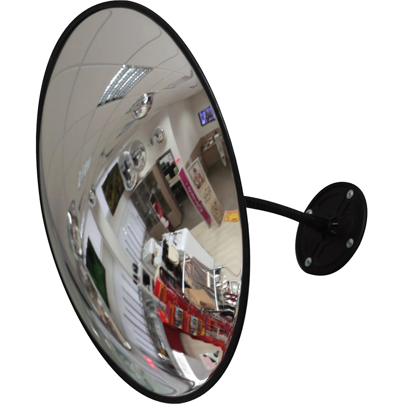 Изображение товара Зеркало противокражное обзорное круглое 430 мм с черным квитом внутреннее