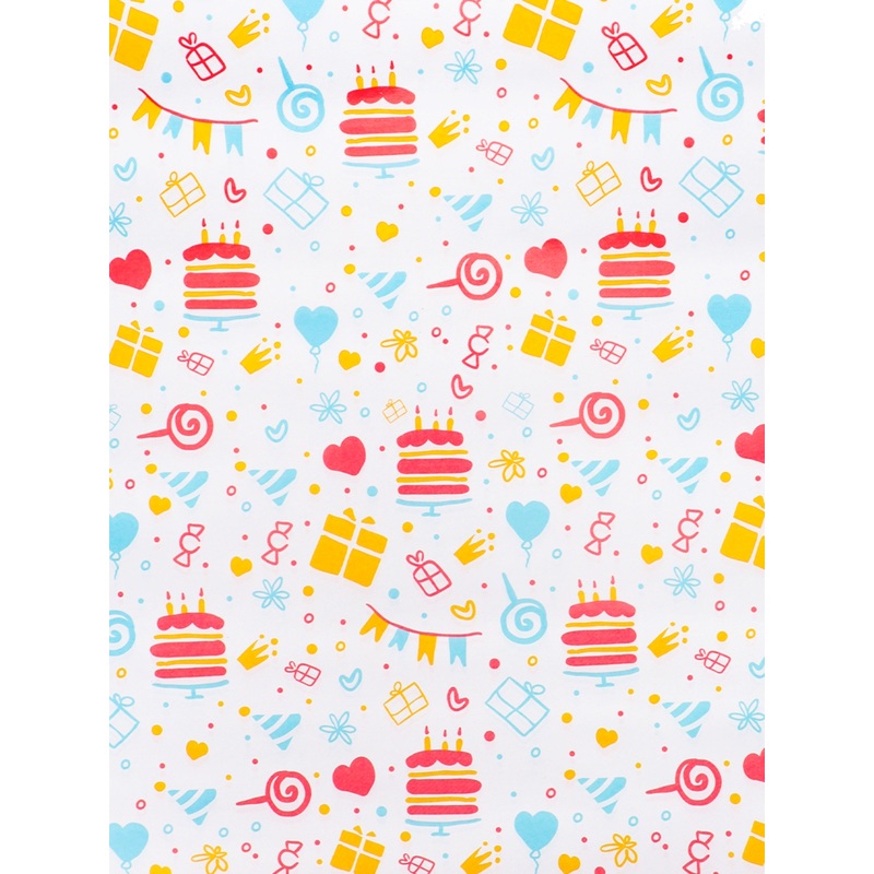 Изображение товара Бумага упаковочная Miland Праздник мелованная разноцветная 70 г/кв.м (10 листов в рулоне, 70x100 см)