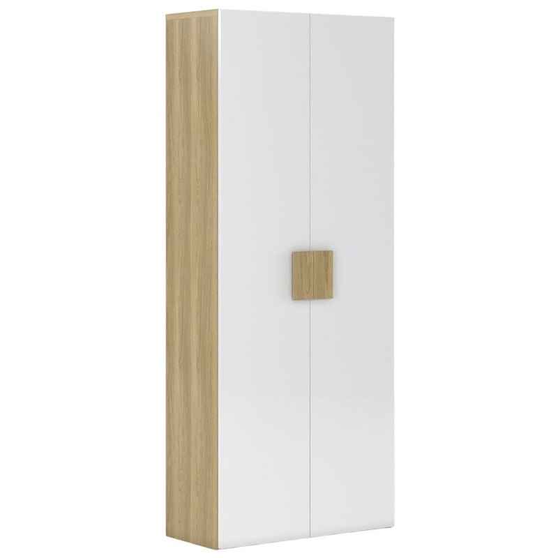 Изображение товара Шкаф комбинированный KYU 1215U (дуб честерфилд/белый глянец, 900х420х2200 мм)