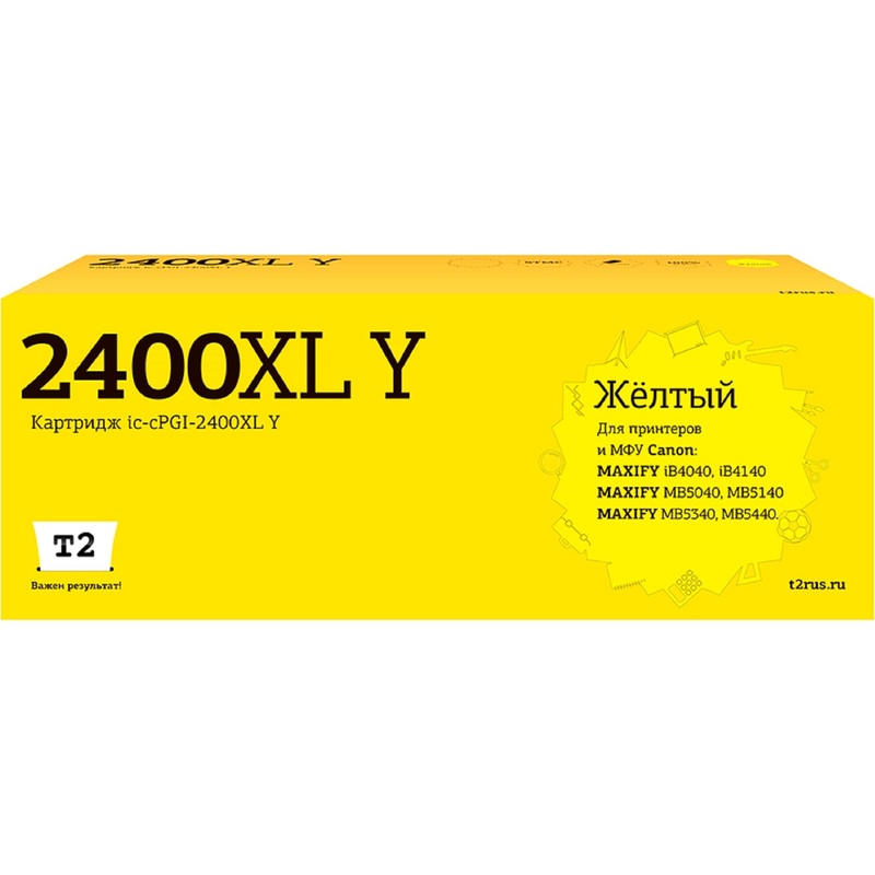 Изображение товара Картридж струйный T2 IC-CPGI-2400XL Y для Canon желтый