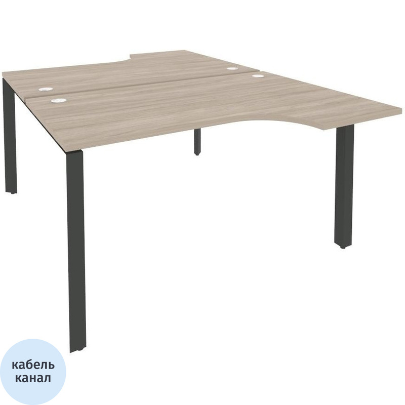 Изображение товара Рабочая станция O M P D S A 2 бенч 1380x1995x750 дуб аттик антрацит