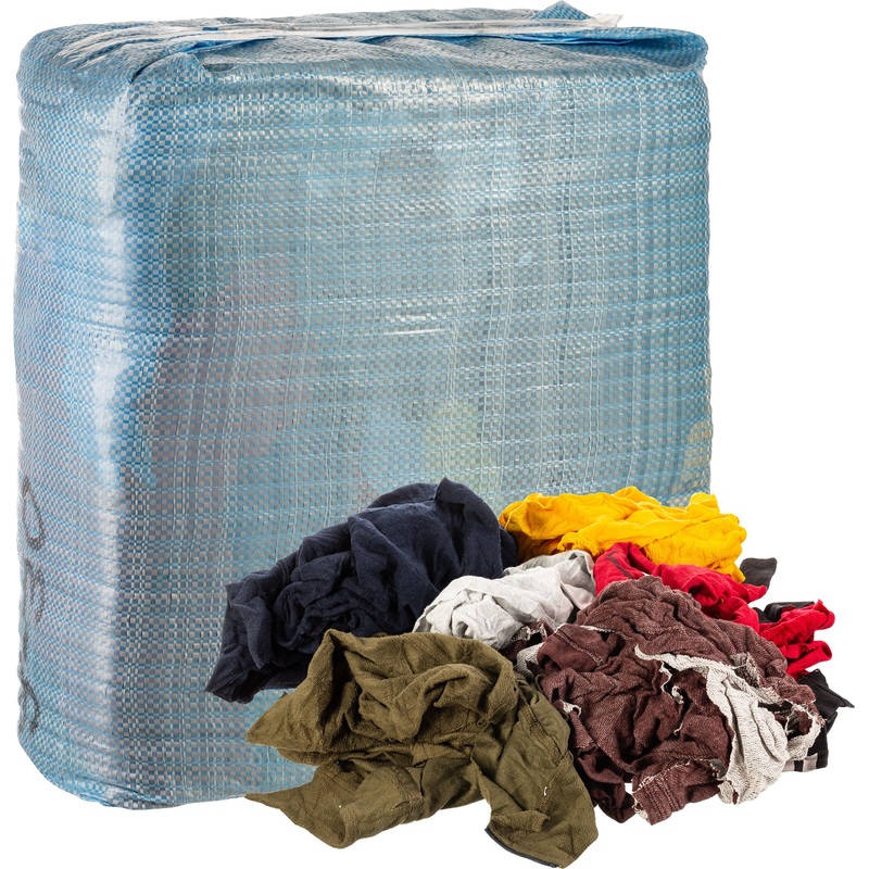 Изображение товара Ветошь трикотажная маечная цветная 10 кг (размер лоскута 40x60 см)