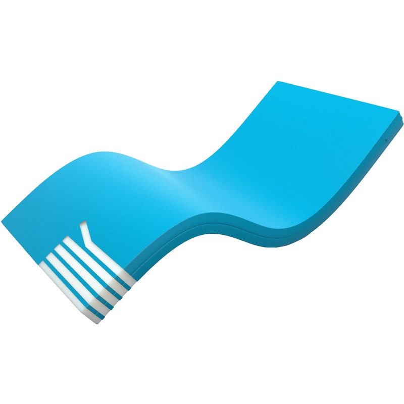 Изображение товара Матрас медицинский ППУ-20 универсальный штробированный (голубой, 900х2000х80 мм)