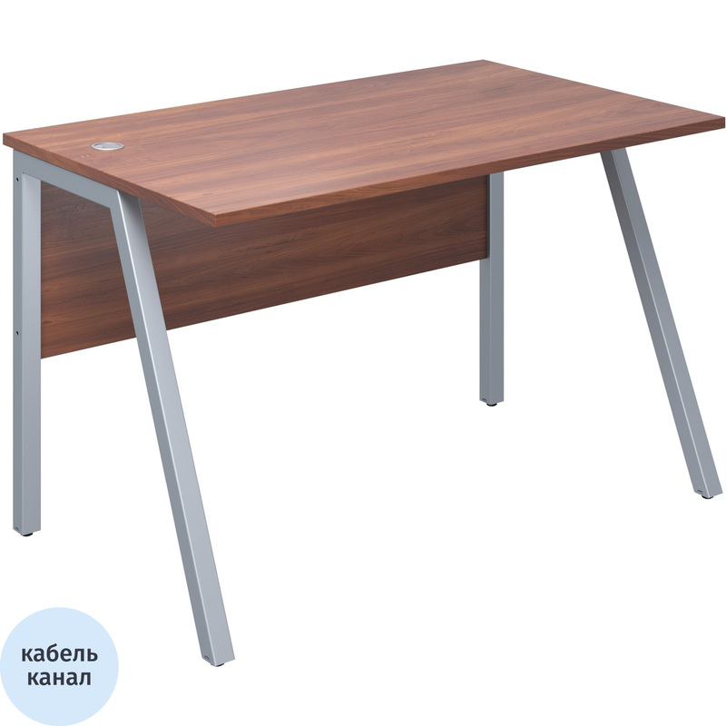 Изображение товара Стол прямой Рондо (ноче милано/серый, 1180х750х750 мм)