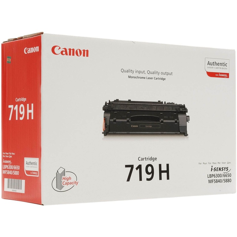 Изображение товара Картридж лазерный Canon 719H 3480B002 черный оригинальный повышенной емкости