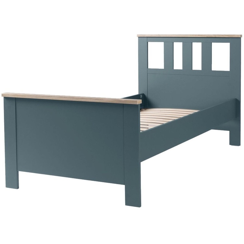 Изображение товара Кровать односпальная ясень/тёмно-бирюзовая (1036х2087 мм)