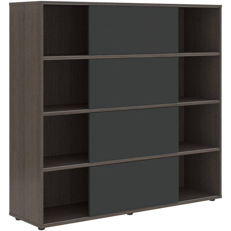 Изображение товара Шкаф для документов и одежды Velion VWCS 80.1 черный/дуб сильвер 1600x450x1517 мм