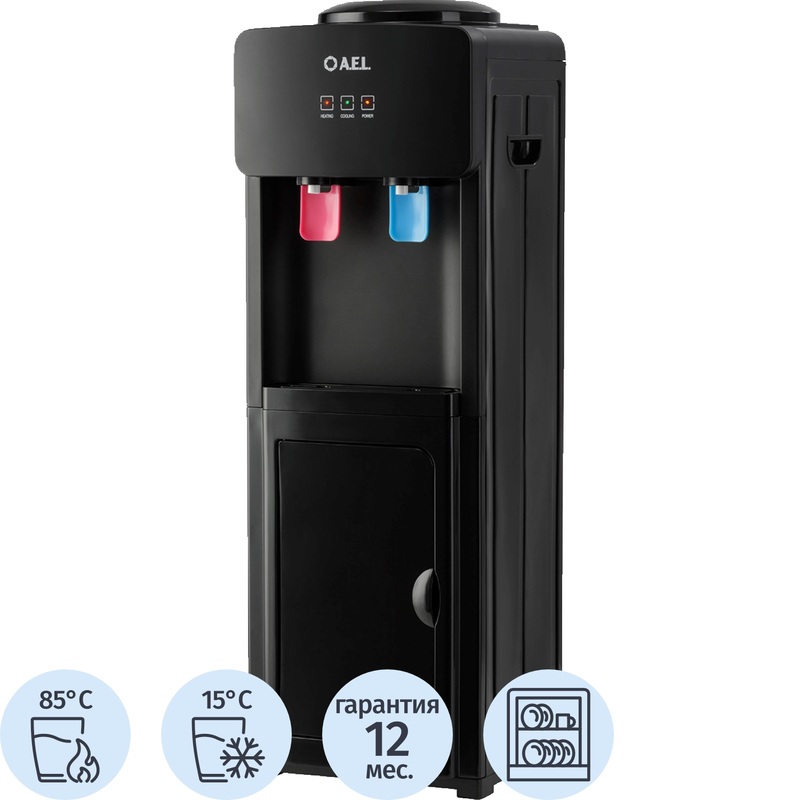 Изображение товара Кулер для воды AEL LD-AEL-86c чёрный (нагрев и охлаждение)