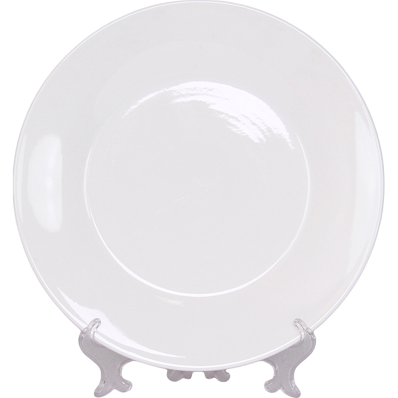 Изображение товара Тарелка обеденная Киргизский фарфор Белье Классик фарфор 23 см белая (24 штуки в упаковке)