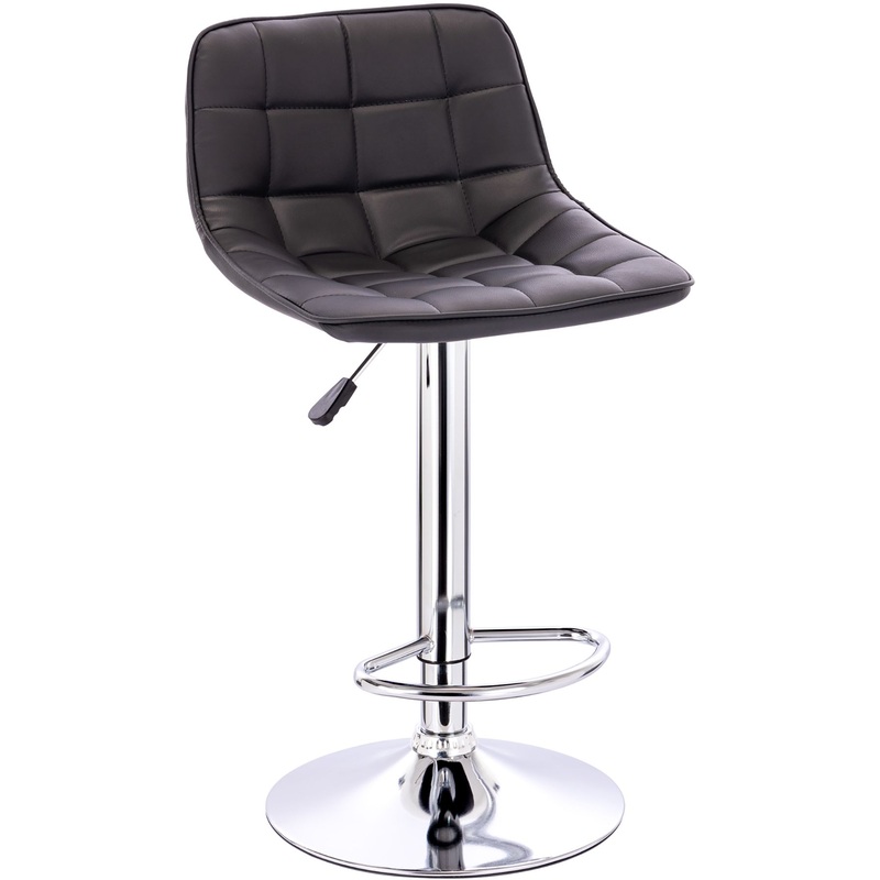 Изображение товара Стул барный Everprof Cooper черный/хромированный (экокожа, металл, 2 штуки в упаковке)