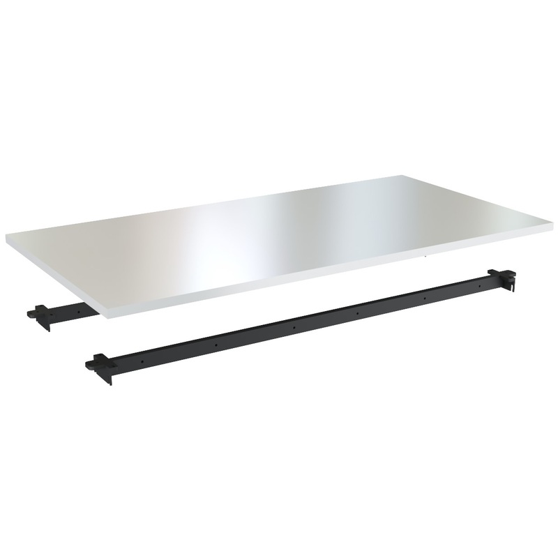 Изображение товара Столешница одинарная Steel 11140 белый/антрацит 1400х700х25 мм для офиса