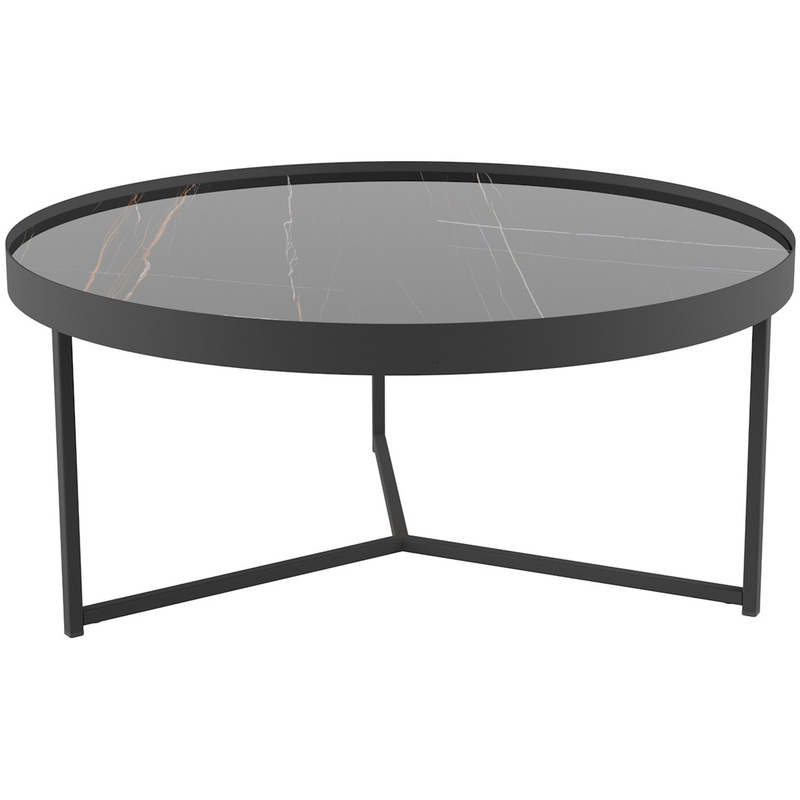 Изображение товара Журнальный столик Ориндж с круглой столешницей, черный матовый