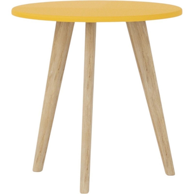 Изображение товара Столик журнальный Лайл (жёлтый/дуб янтарный, 500х500х510 мм)