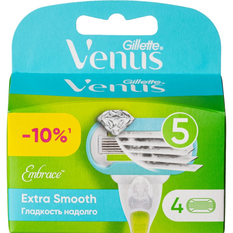 Изображение товара Сменные кассеты для бритвы Gillette Venus Embrace 5 лезвий 4 шт