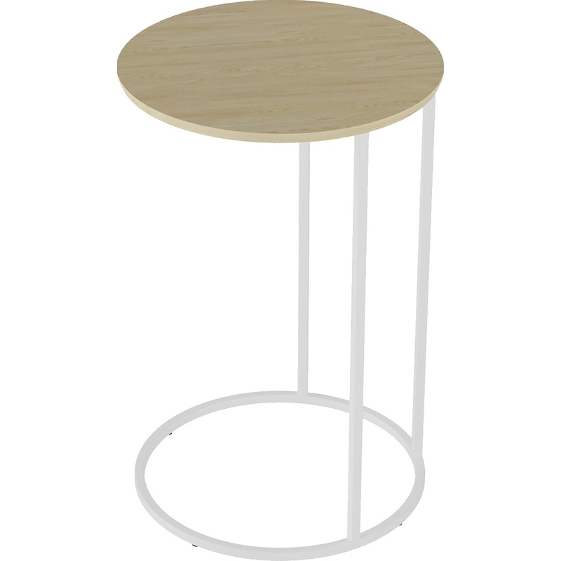 Изображение товара Стол придиванный Калифорния Остин дуб янтарный белый 450x450x705 мм