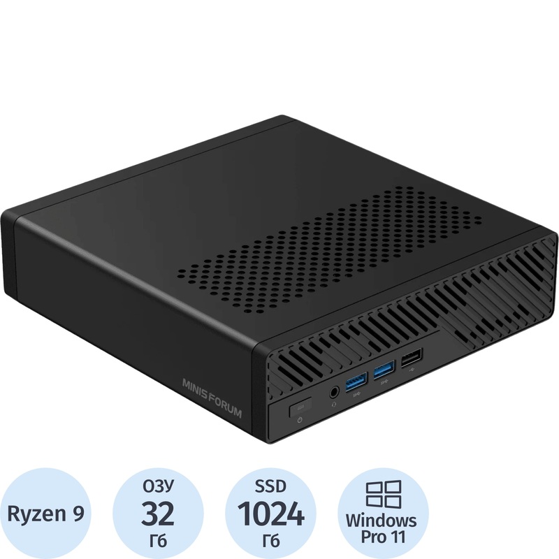 Изображение товара Мини ПК Minisforum MS-A2 Ryzen 9 9955HX/DDR5 32 ГБ/SSD 1024 ГБ/Windows 11 Pro (MS-A2-A9955/32GB+1TB)