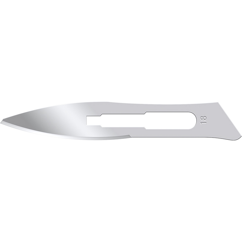 Изображение товара Одноразовые лезвия для скальпеля Apexmed размер 18, 100 штук