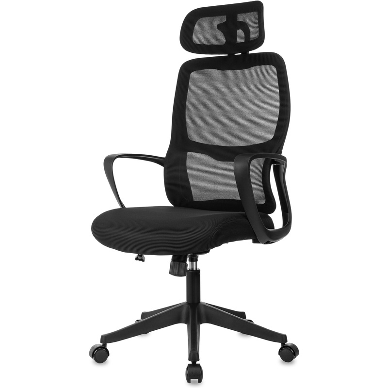 Изображение товара Офисное кресло руководителя Бюрократ WISE черное с сеткой и механизмом Top Gun