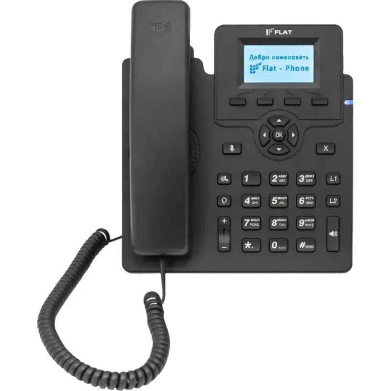 Изображение товара IP-телефон ФЛАТ Flat-Phone C10 чёрный (Flat-Phone-C10/RU)