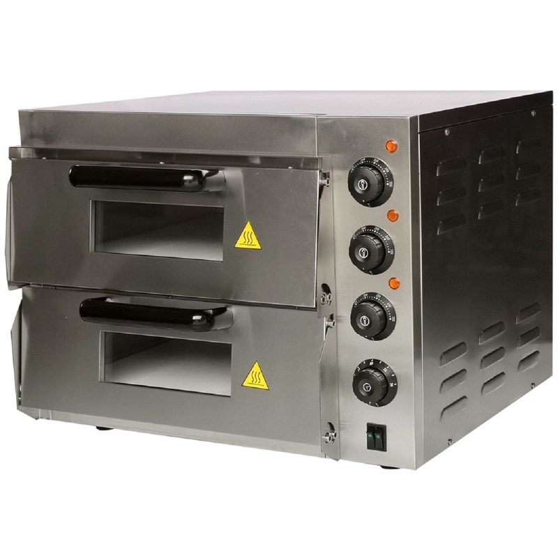Изображение товара Печь для пиццы Viatto EP-2T электроподовая 2 яруса нержавеющая сталь