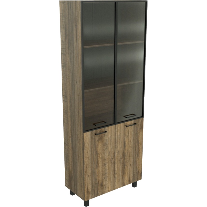 Изображение товара Шкаф для документов ПР601 комбинированный (Дуб Самдал, 800х400х2100 мм)