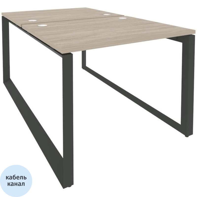Изображение товара Рабочая станция на 2 рабочих места ONIX-О O.MO-D.RS-2.1.8 дуб аттик/антрацит