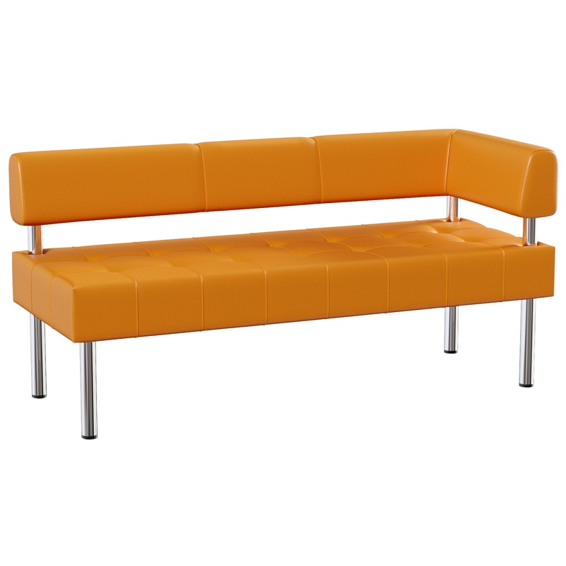 Изображение товара Модуль дивана прямого Business Bu3-1L трехместный левый оранжевый искусственная кожа