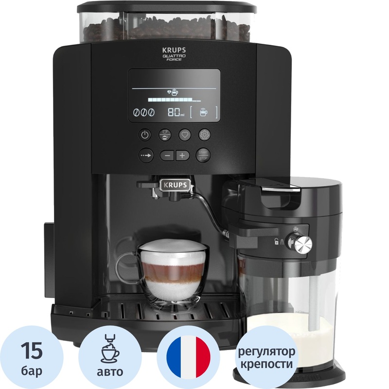 Изображение товара Кофемашина Krups EA819N10 черная