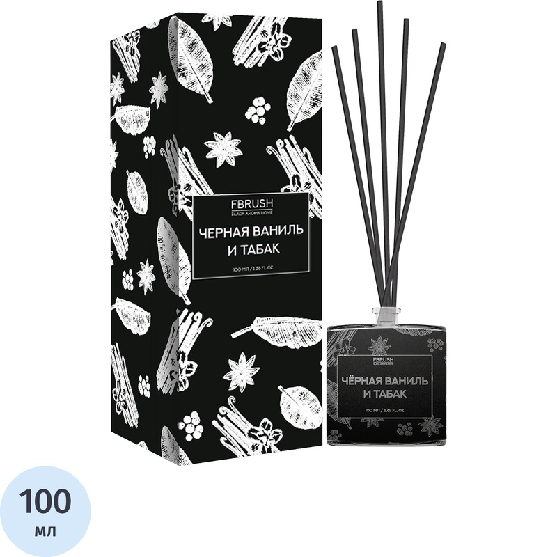 Изображение товара Аромадиффузор Black Aroma Home Чёрная ваниль и табак 100 мл