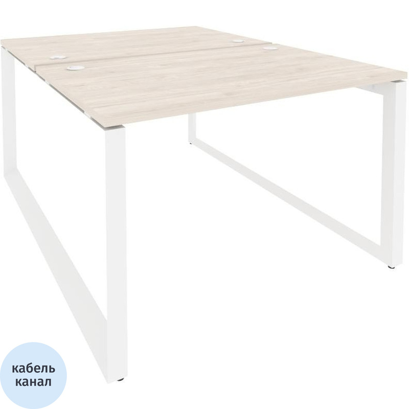 Изображение товара Рабочая станция на 2 рабочих места ONIX-О O.MO-D.RS-2.8, белая/бежевый, 1180х1635х750 мм