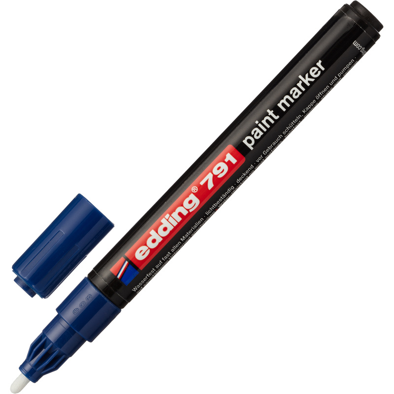 Изображение товара Промышленный лаковый маркер Edding E-791/3 синий 1-2 мм
