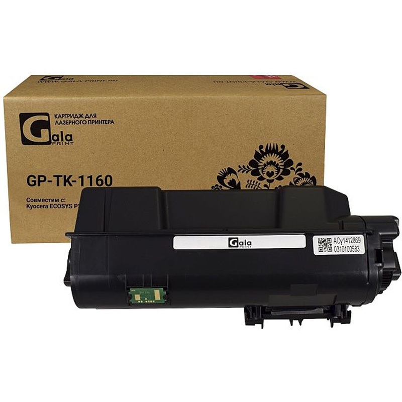 Изображение товара Картридж лазерный GalaPrint TK-1160 1T02RY0NL0 для Kyocera черный совместимый