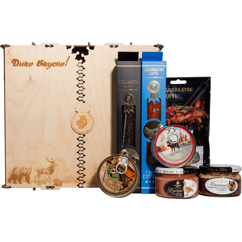 Изображение товара Подарочный набор деликатесов Дичь Дикий из России 1315 г
