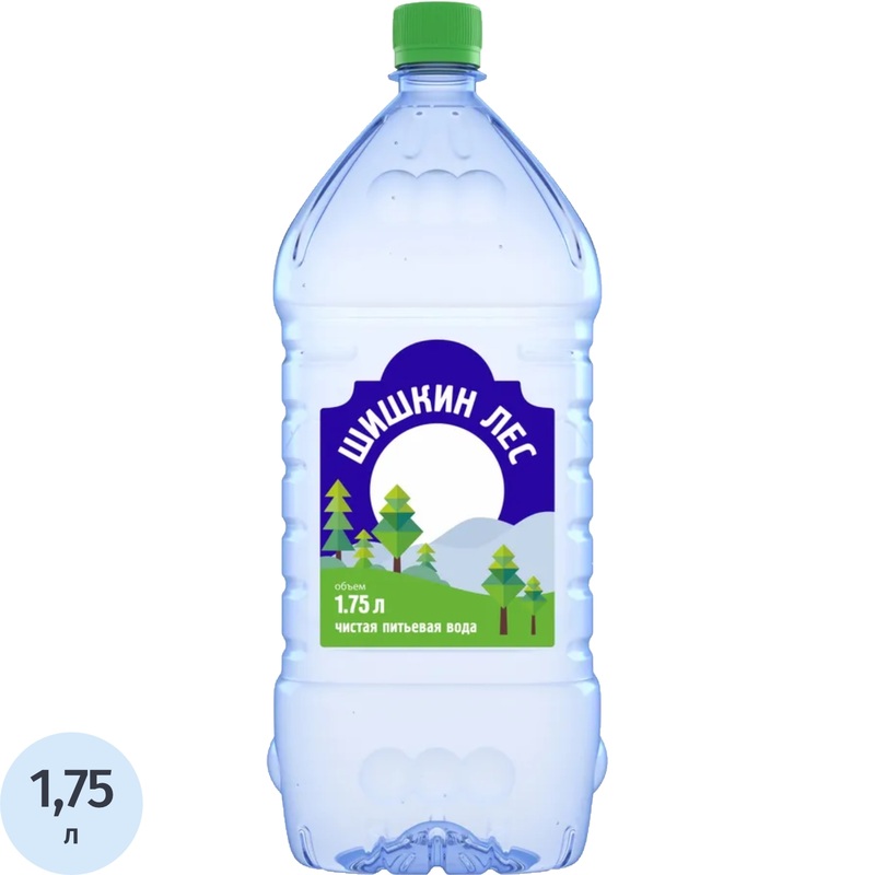 Изображение товара Вода питьевая Шишкин Лес негазированная 1.75 л - натуральная питьевая вода для здоровья и питания