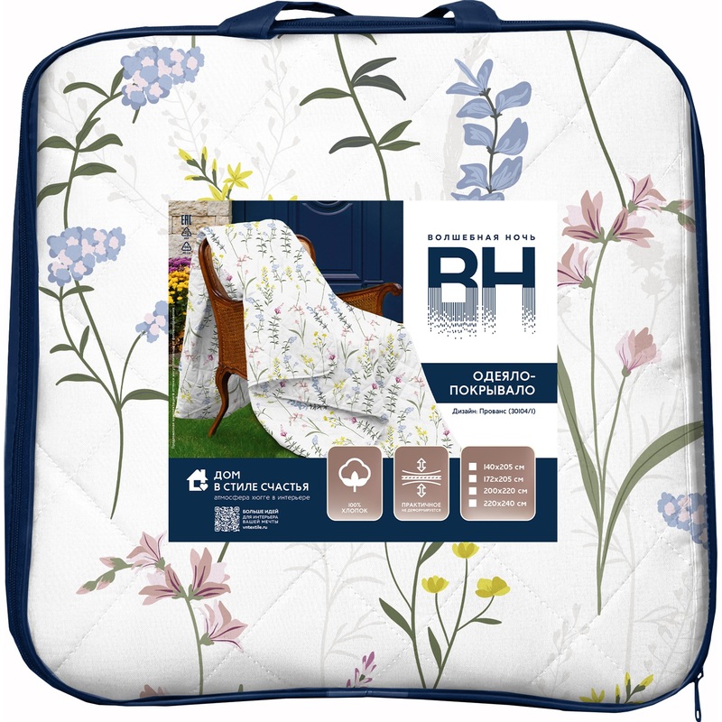 Изображение товара Покрывало Волшебная ночь поплин 180x200 см разноцветное для дома