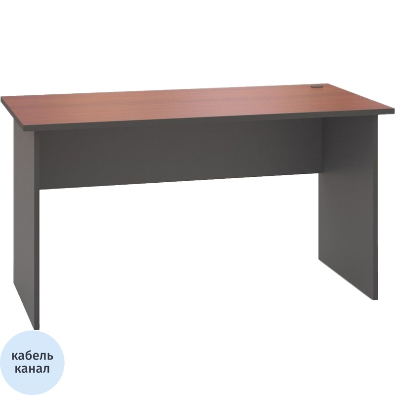 Изображение товара Стол прямой Стратегия E49-01.99Л 1400х700х735 мм, серый/ноче милано, сборка