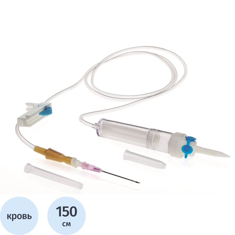 Изображение товара Система для переливания SFM пластиковый шип 40 мм 150 см стерильная одноразовая