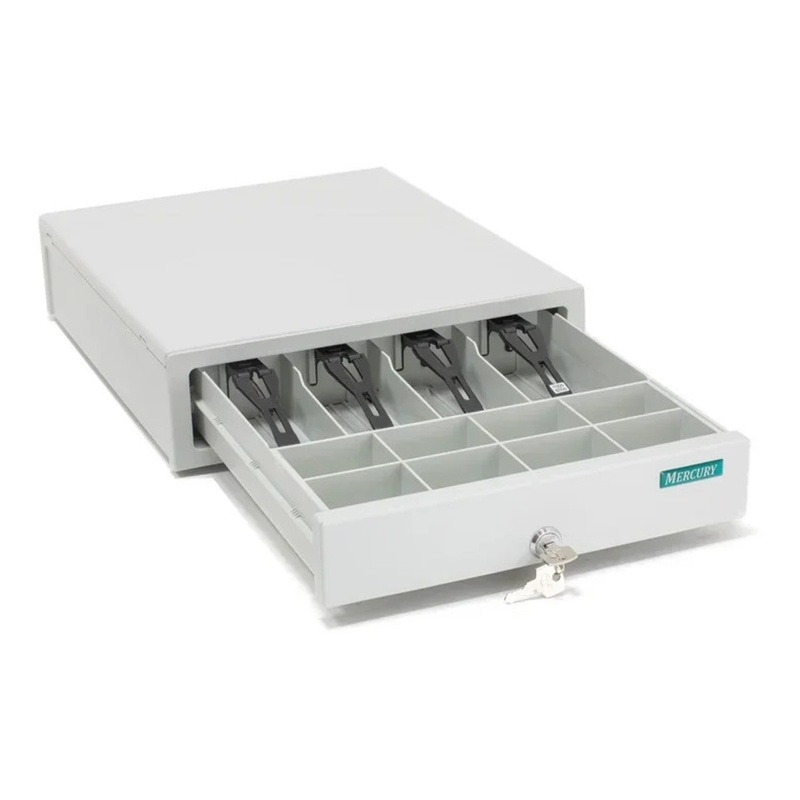 Изображение товара Денежный ящик Меркурий-100.2 металлопластиковый горизонтальный 407х333х103 мм