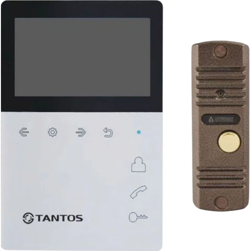 Изображение товара Комплект видеодомофона Tantos Elen Kit 4.3 дюйма с цветным дисплеем и вызывной панелью