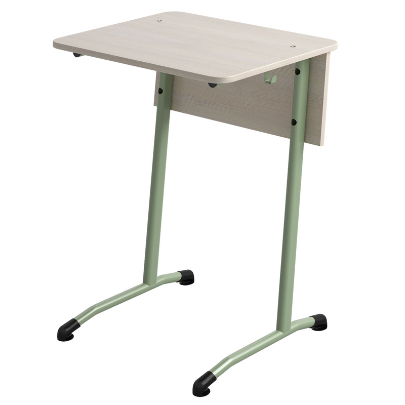 Изображение товара Парти одноместная Гармония с закругленными углами светлый дуб и зелёным каркасом