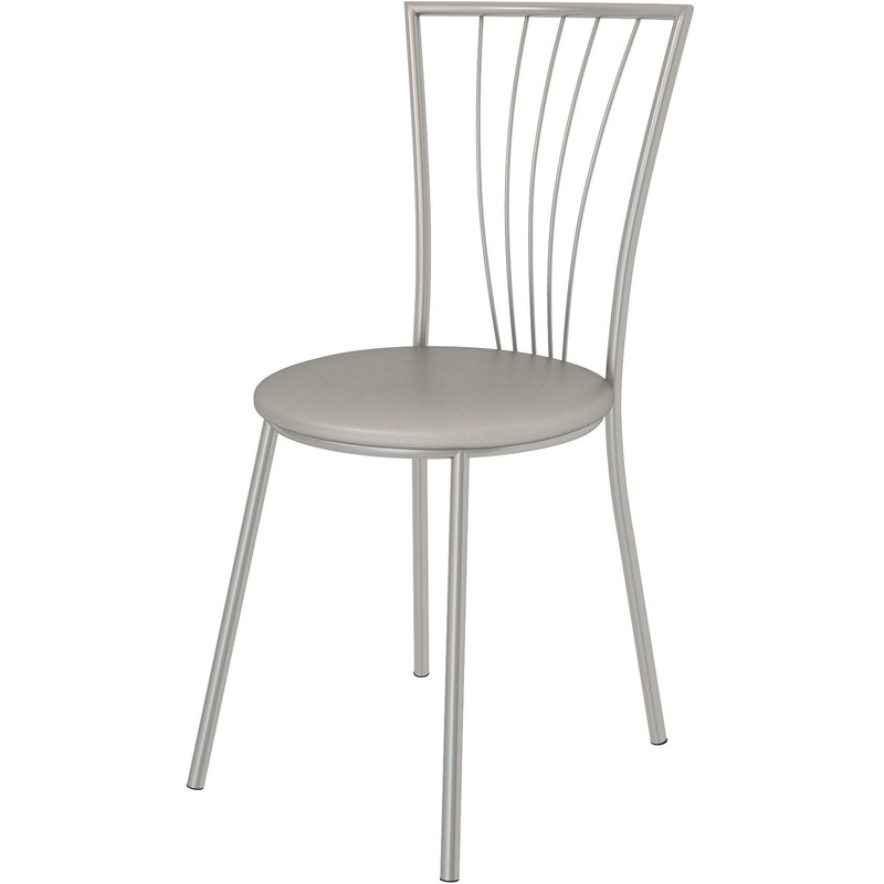 Стул обеденный Сириус См19.3/7 серебристый (экокожа, металл)